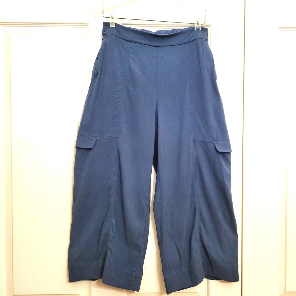 Lululemon Metropolis Maven Iron Blue High Rise Wide Leg Crop Elastic Pants 6 - Picture 3 of 10